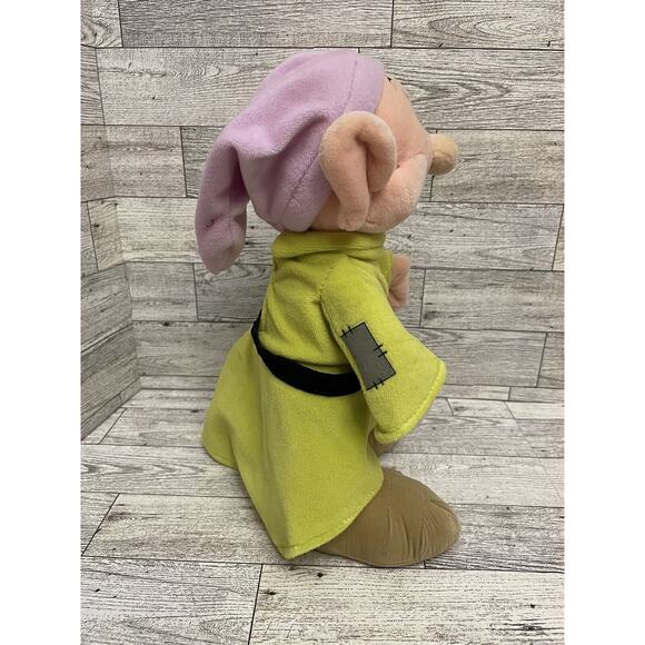 Disney Store Dopey Seven Dwarfs Snow White Plush 11" Soft Doll Toy Stands - Picture 4 of 5